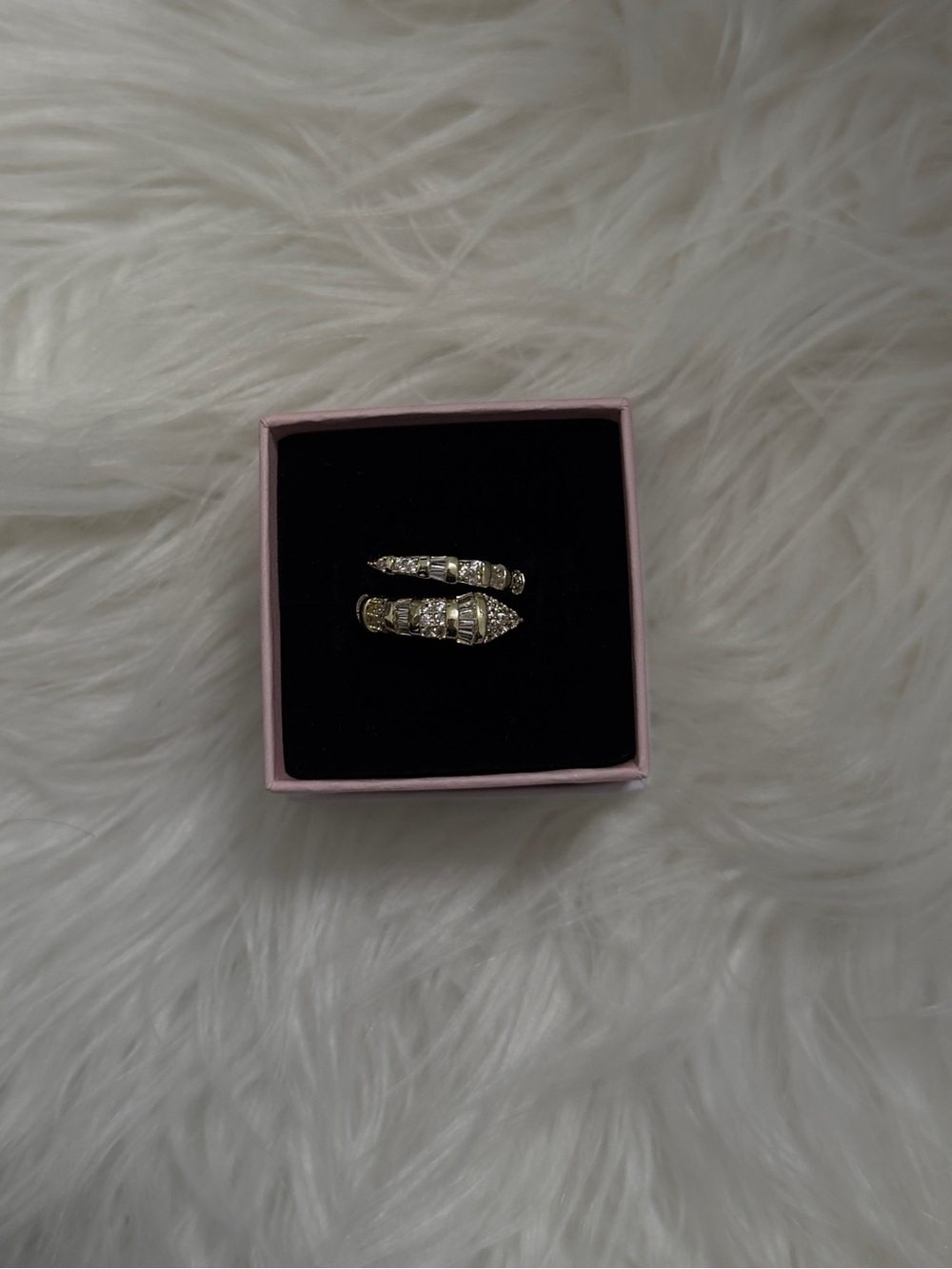 Gold Crystal Wrap Ring 2 PC - Women Jewelry
